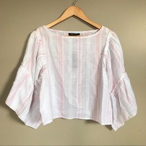 NWT ROMEO & JULIET COUTURE • striped ruffle top
